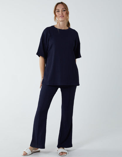 Waffle Trouser And T-Shirt (Set)