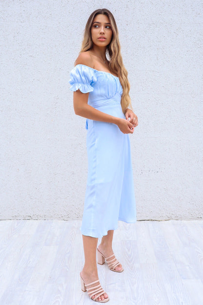 Claudia Midi Dress - Baby Blue