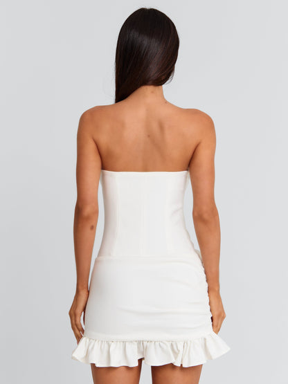 FINLAY MINI DRESS WHITE