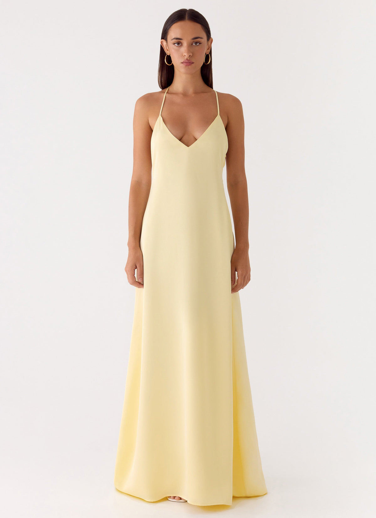 Fine Line Maxi Dress - Yellow