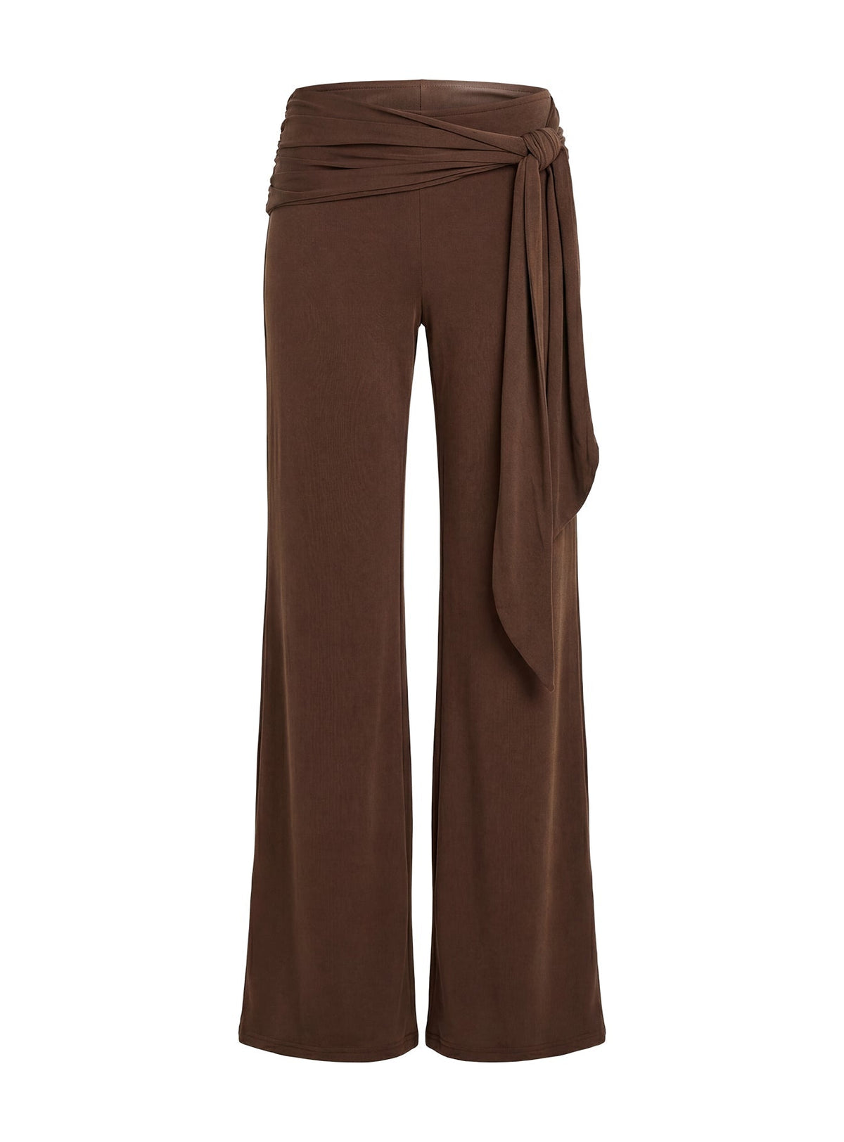 Katiana Wrap Jersey Trousers Brown