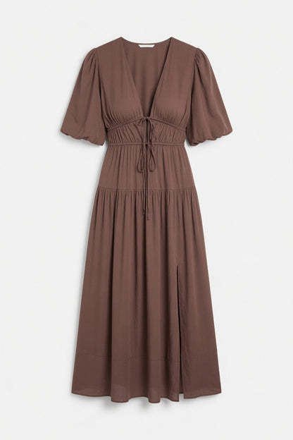 Beautifully Yours Brown Maxi Dress