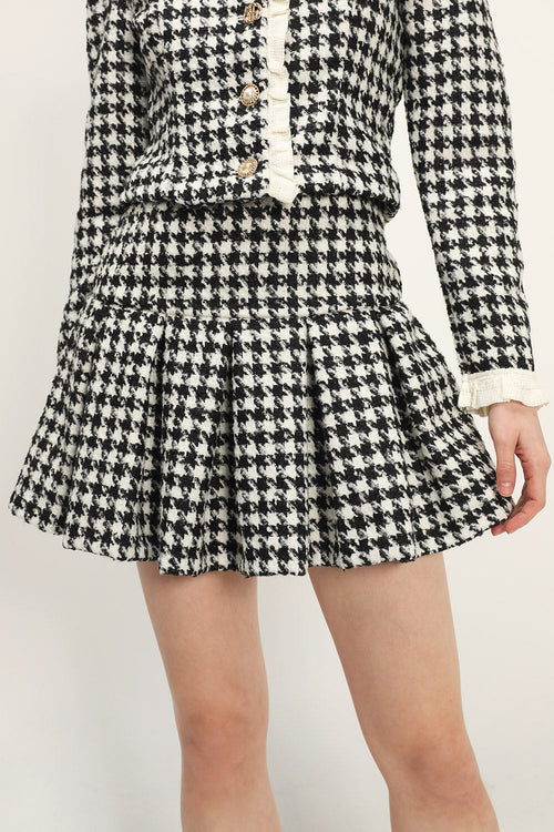 Andrea Houndstooth Skort