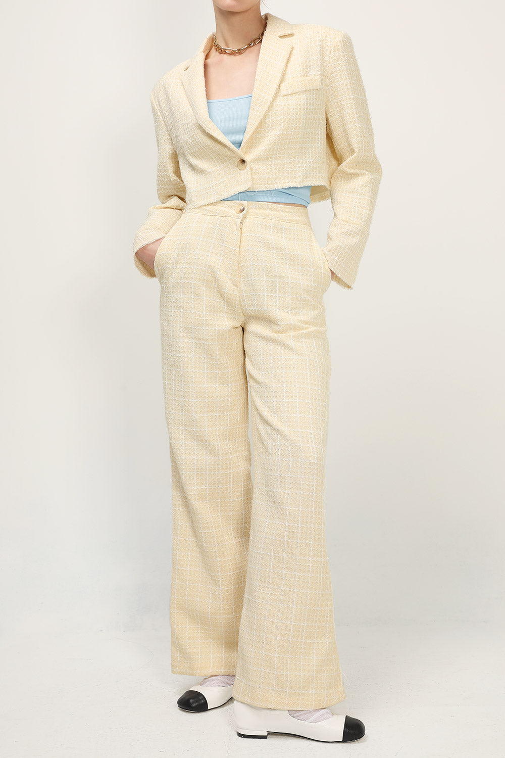 Ella Tweed Cropped Jacket
