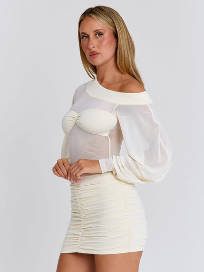 KILIE MINI DRESS BEIGE