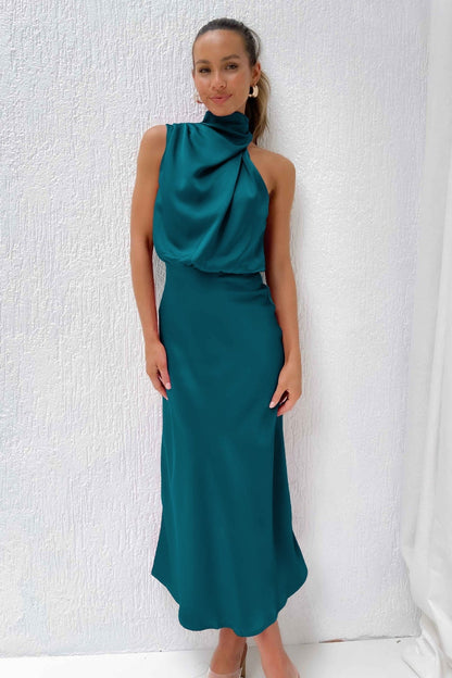 MADDIE – ELEGANT DRAPE NECK DRESS