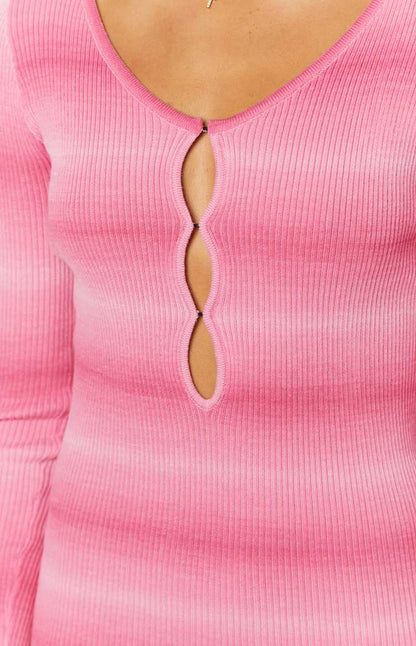 Sugarplum Pink Knit Mini Dress