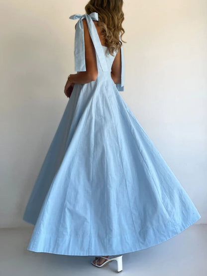 Gradient Tie Shoulder Maxi Dress