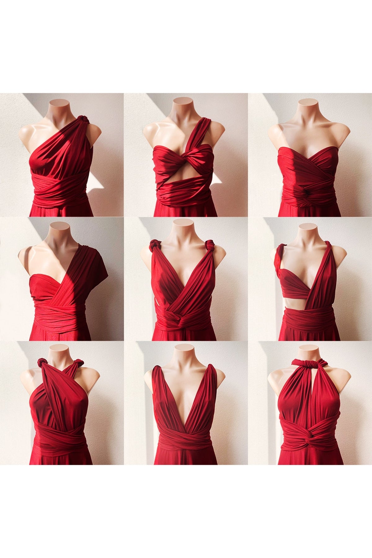 Ariana Multiway Maxi Dress Maroon