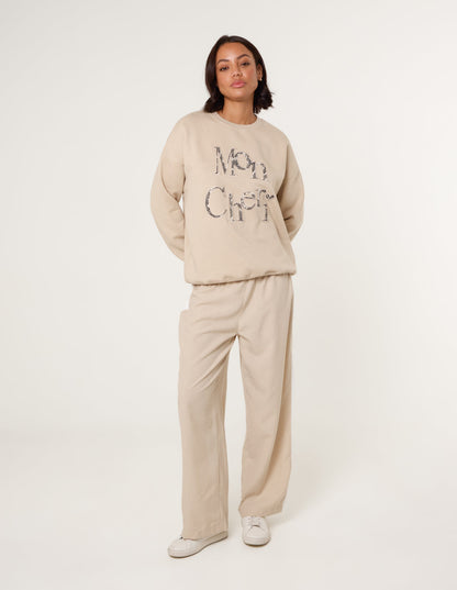 Slogan Mon Cheri Snake Sweatshirt