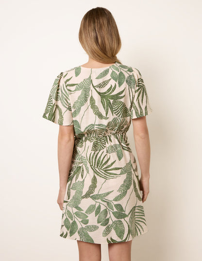 Wrap Front Sarong Mini Dress