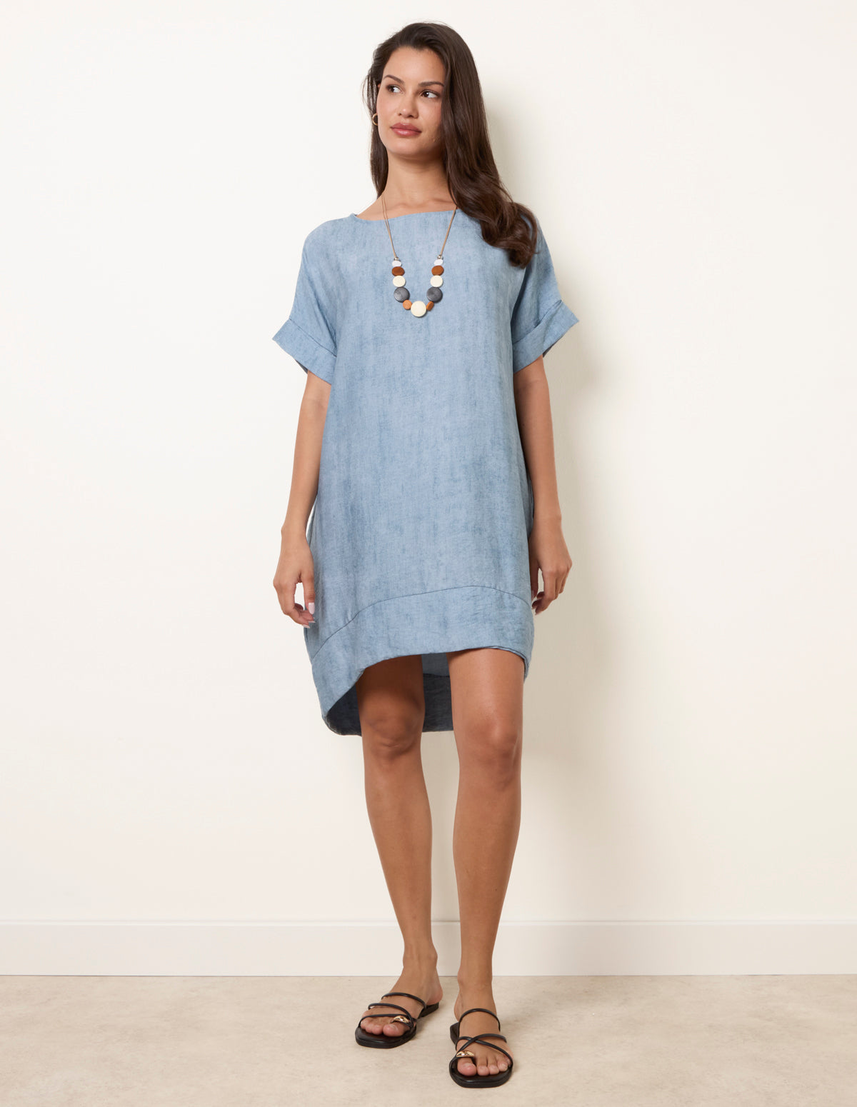Washed Effect Tunic Dress