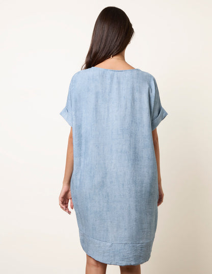 Washed Effect Tunic Dress