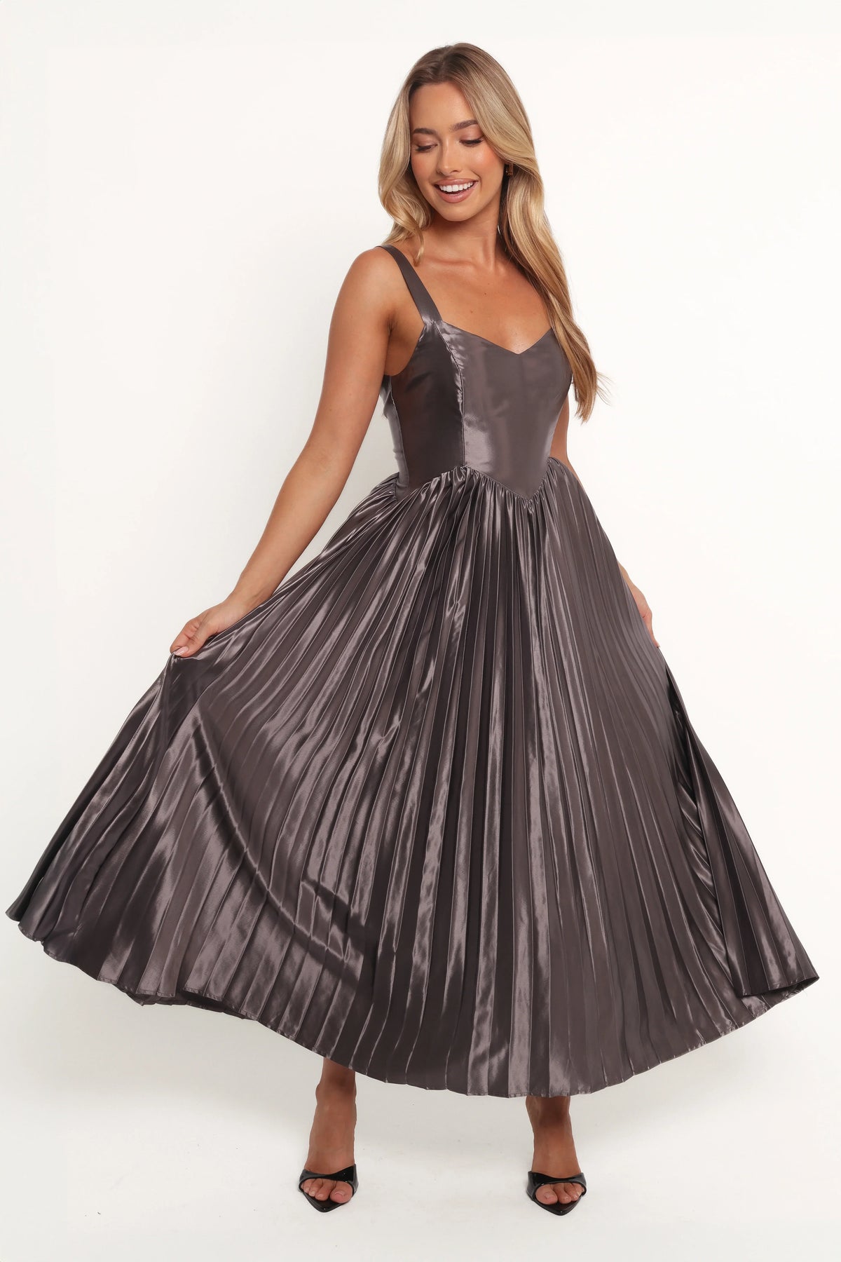 Camala Maxi Dress - Grey Silver
