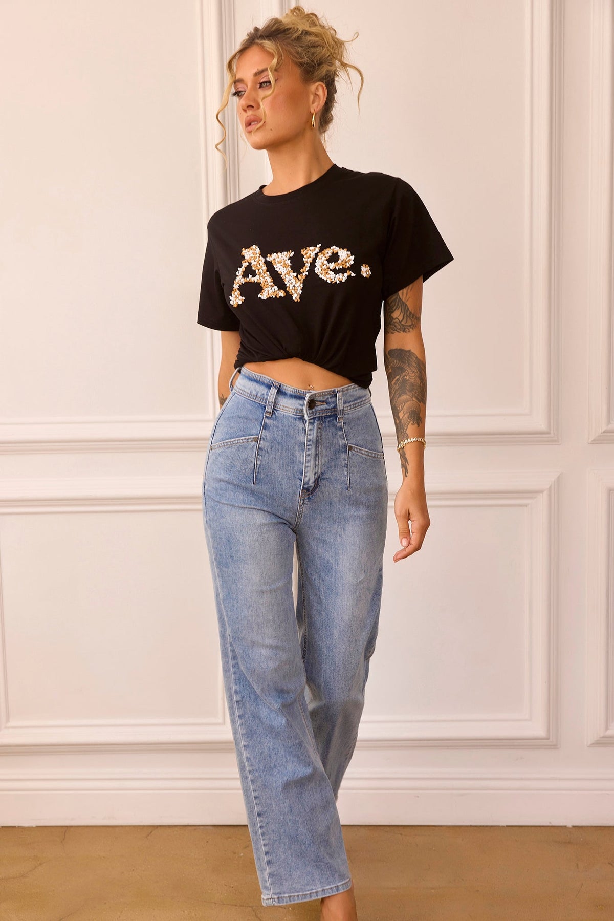 Classic Flare Jeans - Washed Blue