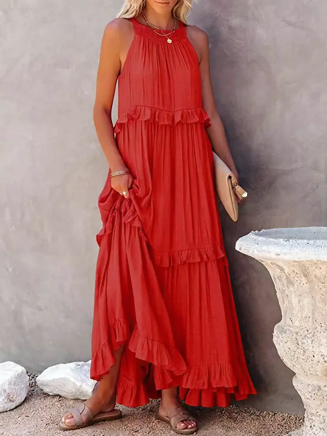 Mabel | Ruffle Breeze Maxi Dress