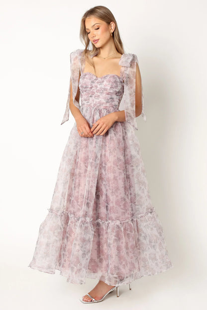 Floret Midi Dress - Dark Purple