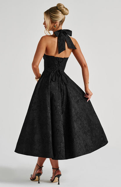 Eulalie - Chic V-Neck Backless Dress