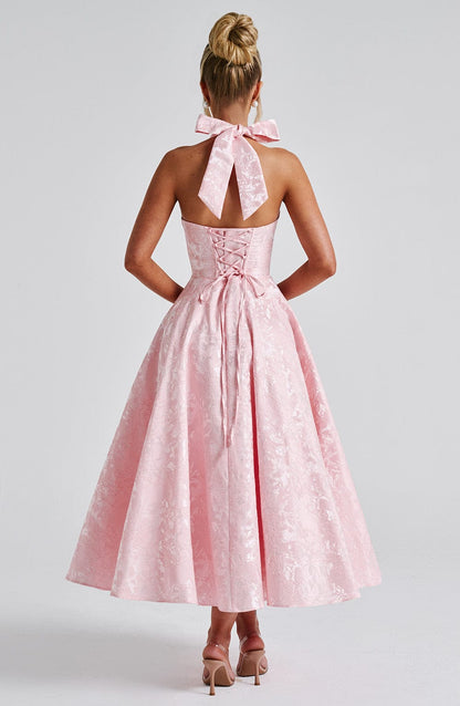 Eulalie - Chic V-Neck Backless Dress