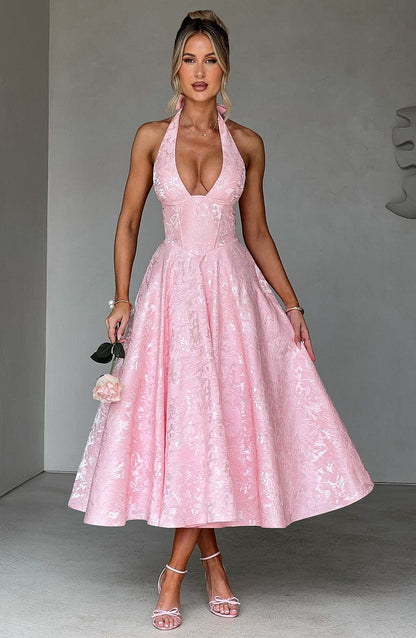 Eulalie - Chic V-Neck Backless Dress