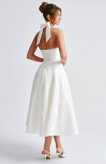 Eulalie - Chic V-Neck Backless Dress