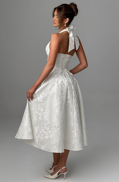 Eulalie - Chic V-Neck Backless Dress