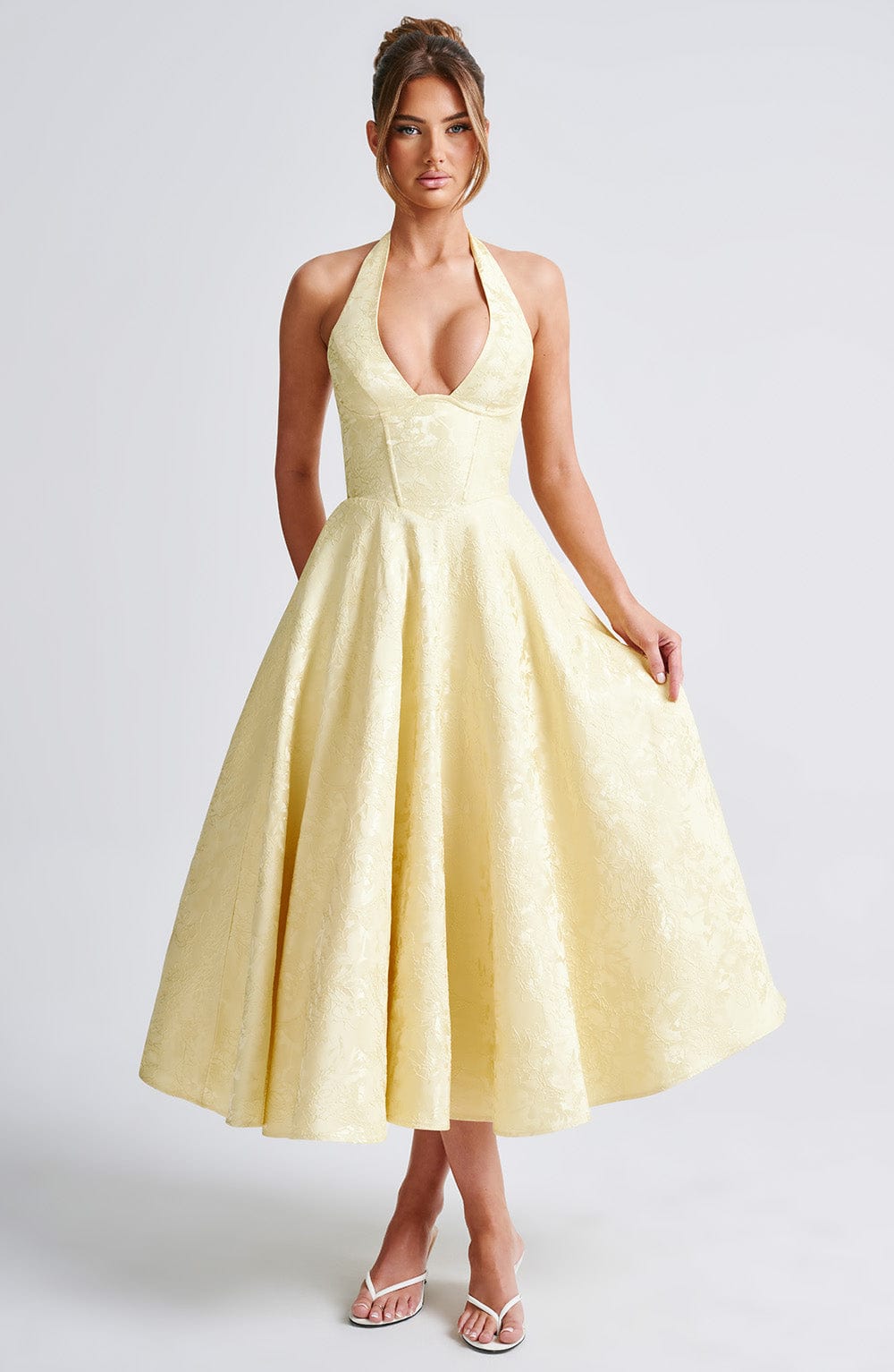 Eulalie - Chic V-Neck Backless Dress