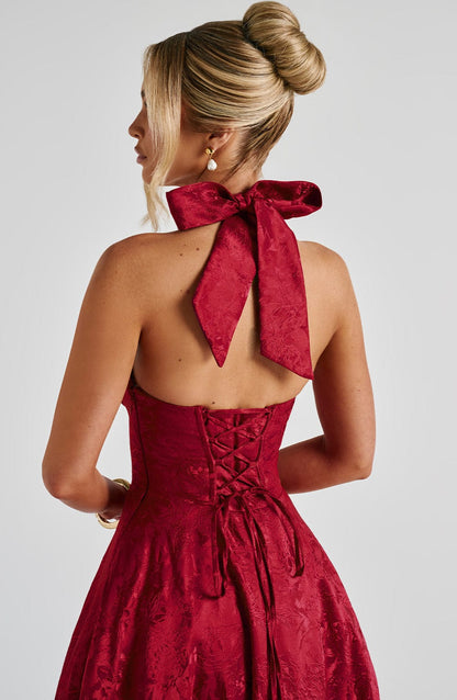 Eulalie - Chic V-Neck Backless Dress