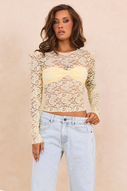 Ethereal Lace Top - Vanilla