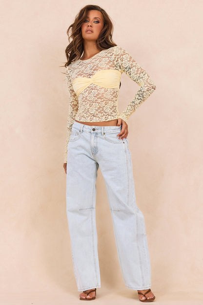 Ethereal Lace Top - Vanilla
