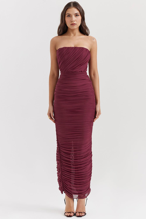 AMARIS - Mesh Maxi Dress