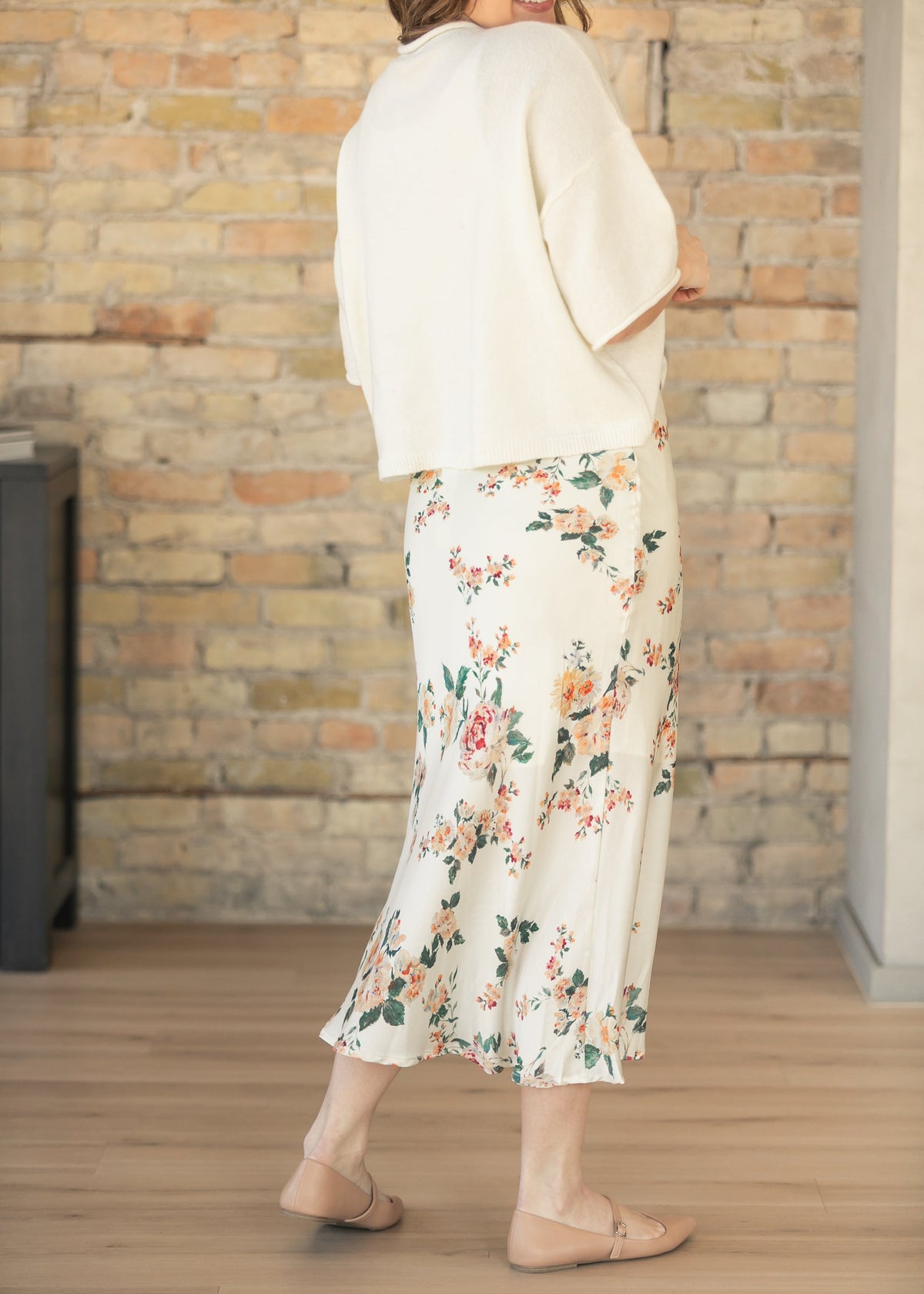 Floral Print Satin Maxi Skirt - FINAL SALE