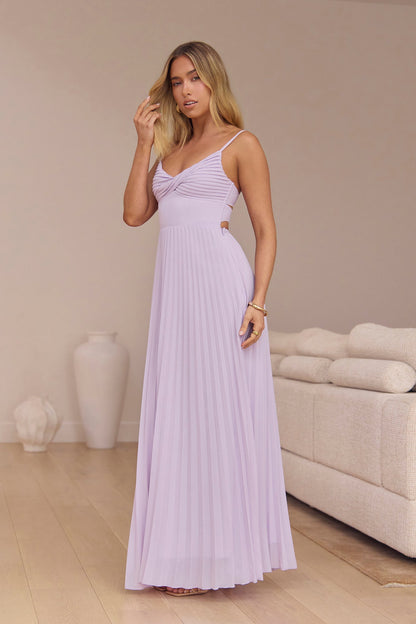 Better Days Plisse Maxi Dress Lilac