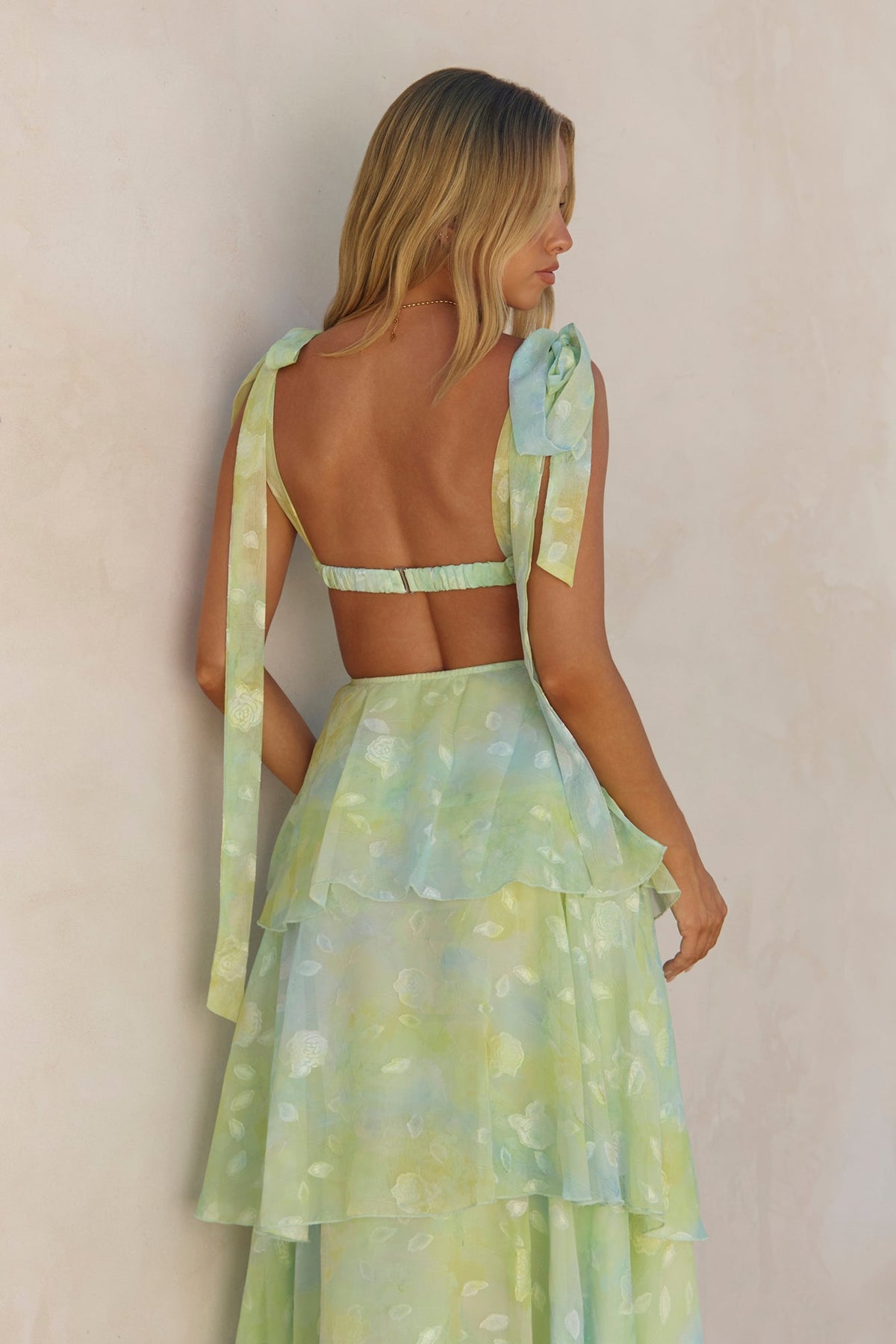 Breezy Meadows Maxi Dress Green