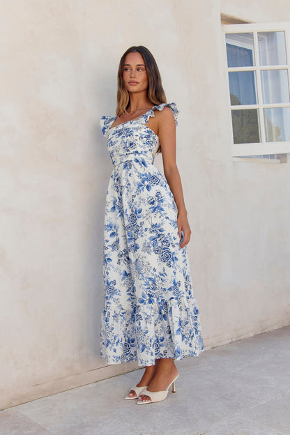 Bloom By Bloom Maxi Dress Blue