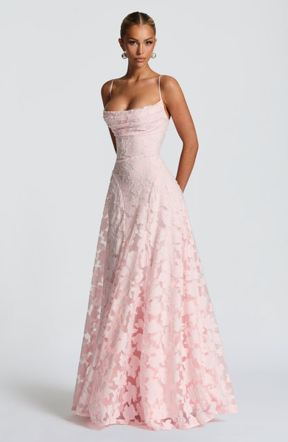 Alona - Elegant Lace Corset Maxi Dress