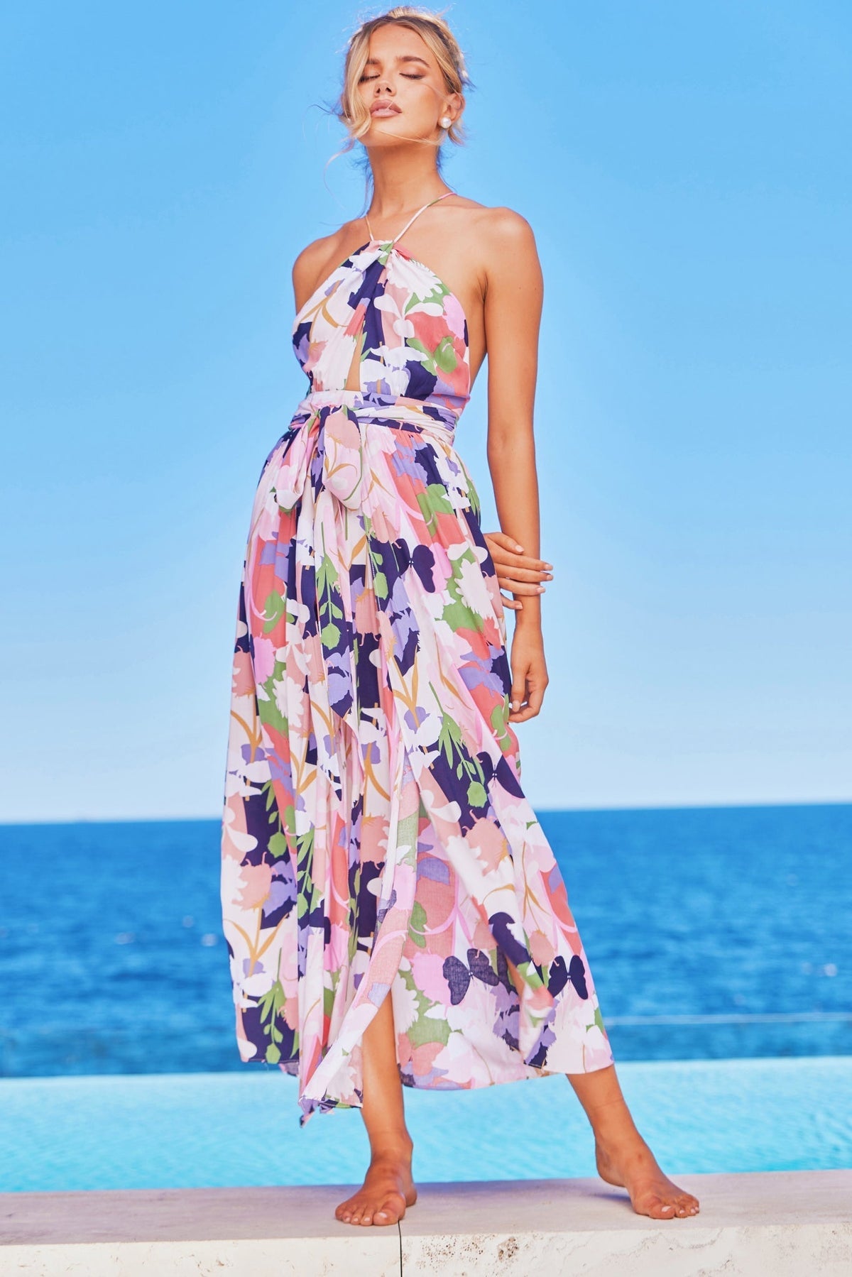 Making Sense Maxi Dress - Pink Multi
