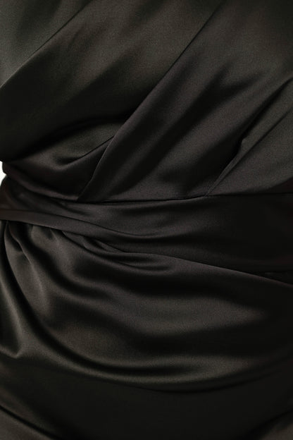 Nadia One Shoulder Maxi Dress - Black