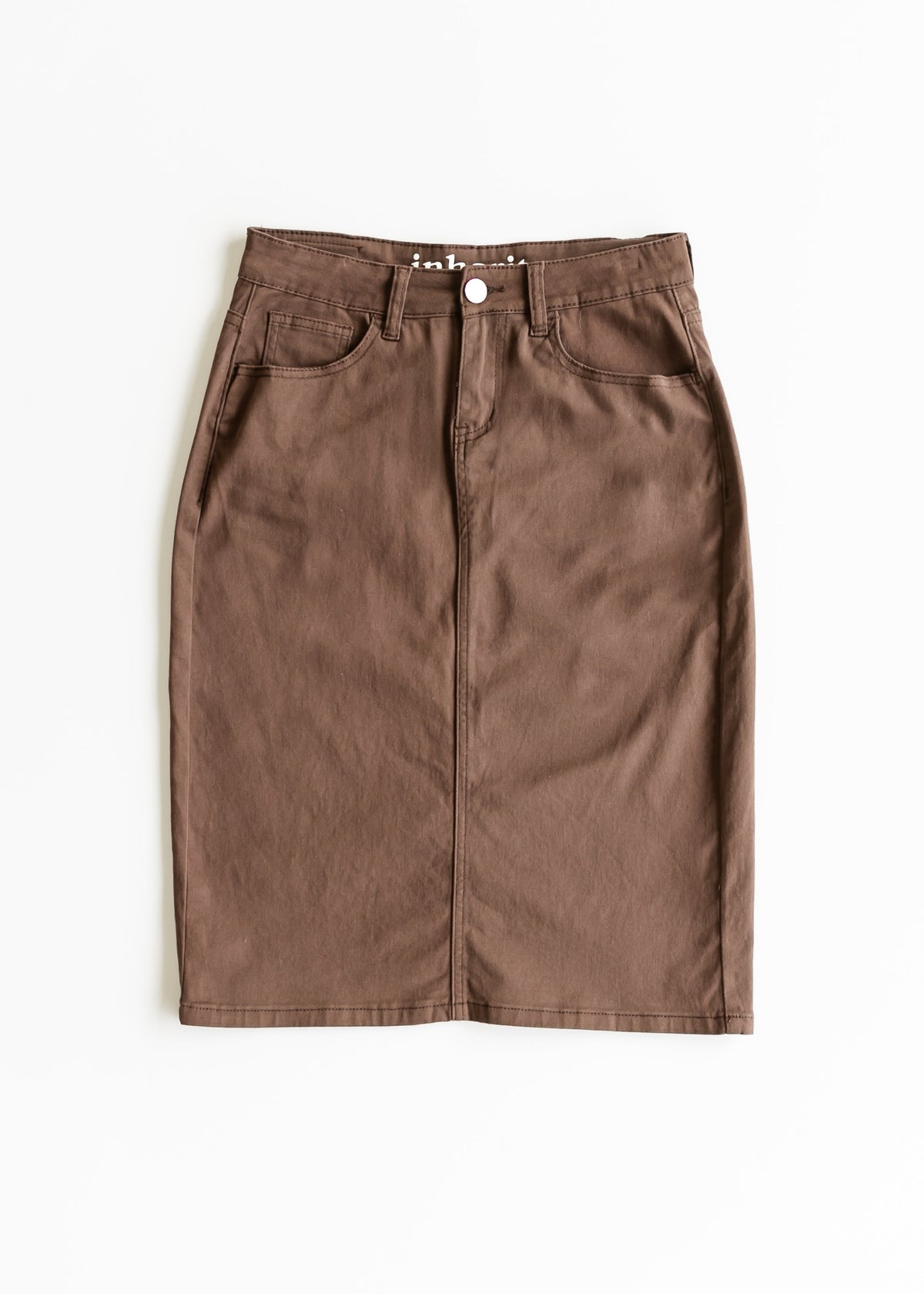 Remi Brownstone Denim Midi Skirt - FINAL SALE