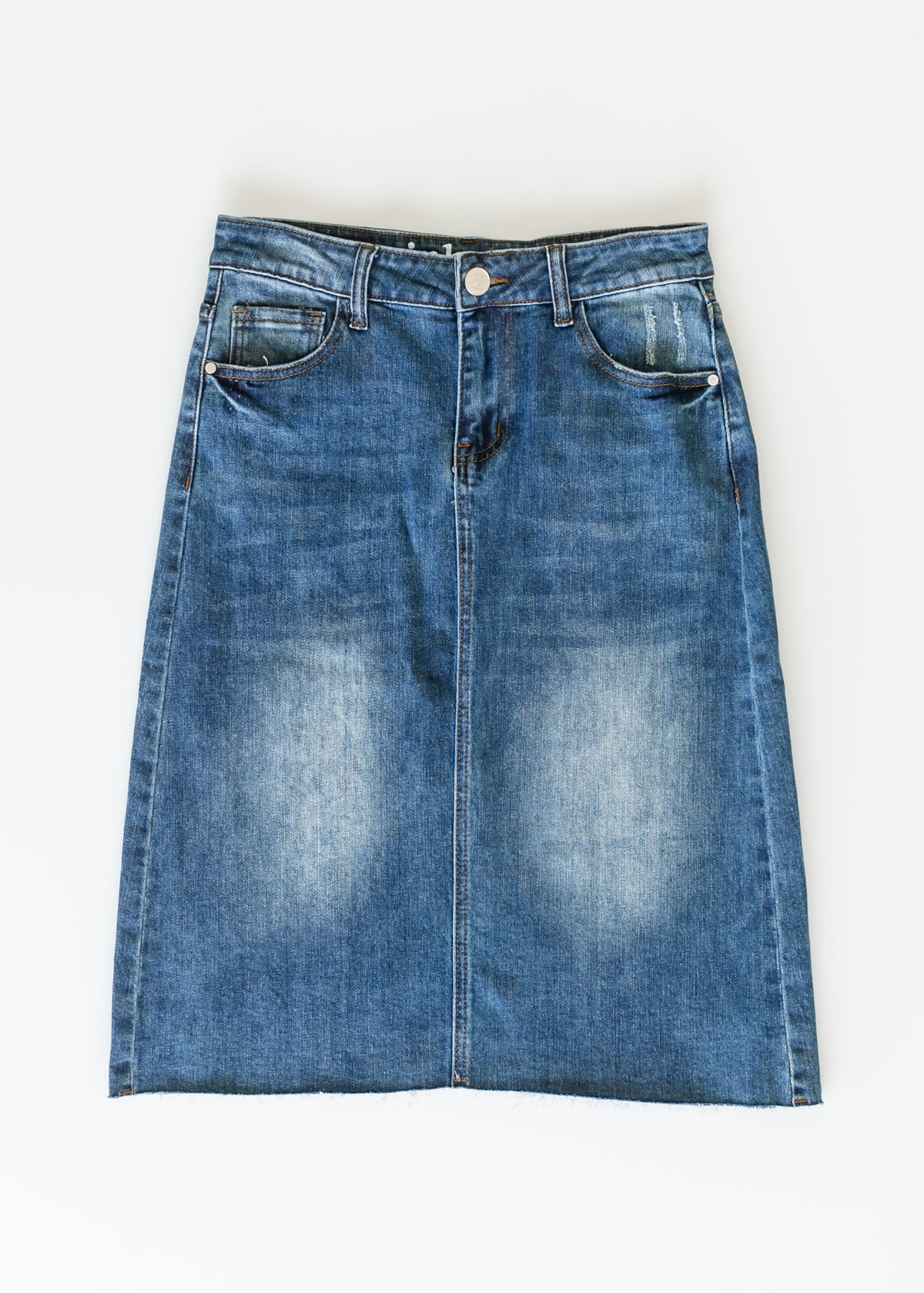 Rylin Raw Hem Midi Skirt - FINAL SALE