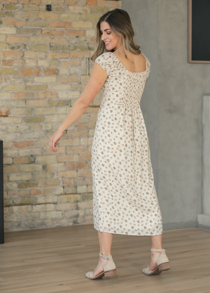 Scoop Neck Cap Sleeve Maxi Dress - FINAL SALE