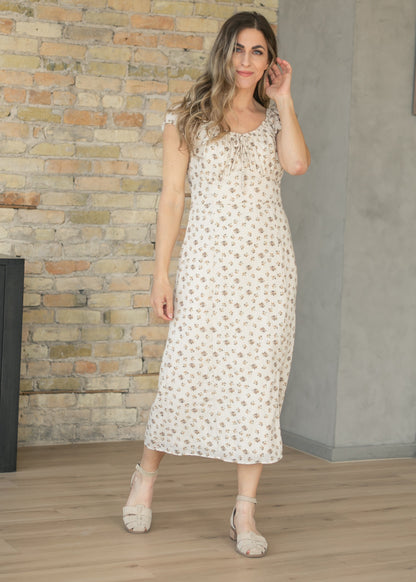 Scoop Neck Cap Sleeve Maxi Dress - FINAL SALE
