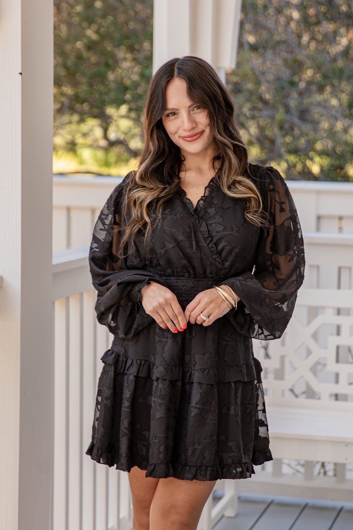 FINAL SALE - A Garden of Wonder Black Floral Mini Dress