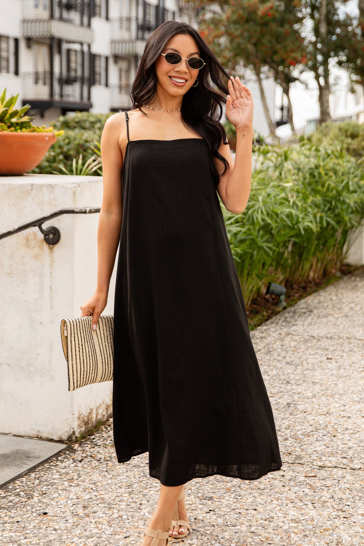 FINAL SALE - A Little Bit Of Love Linen Maxi Dress