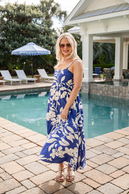 FINAL SALE - Forever In Blue Floral Maxi Dress