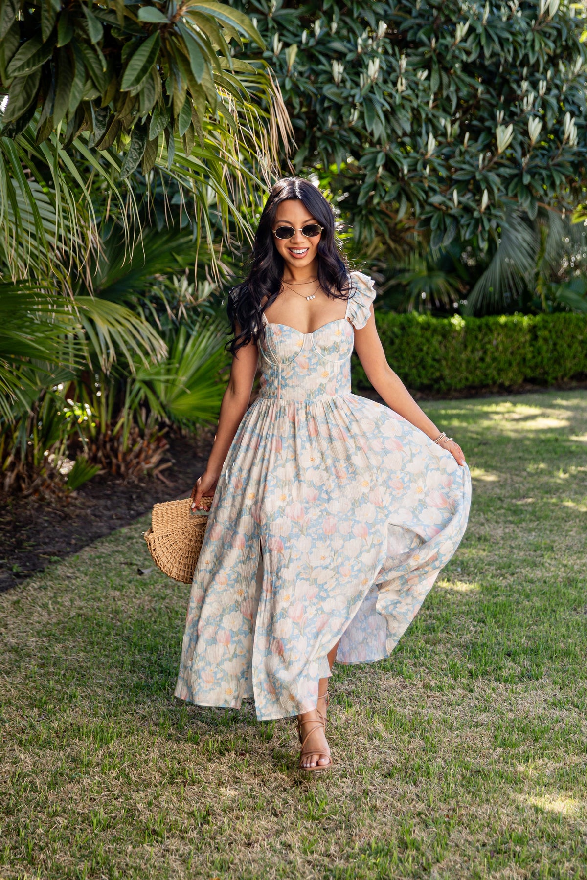 Always in Style Blue Floral Maxi Dress