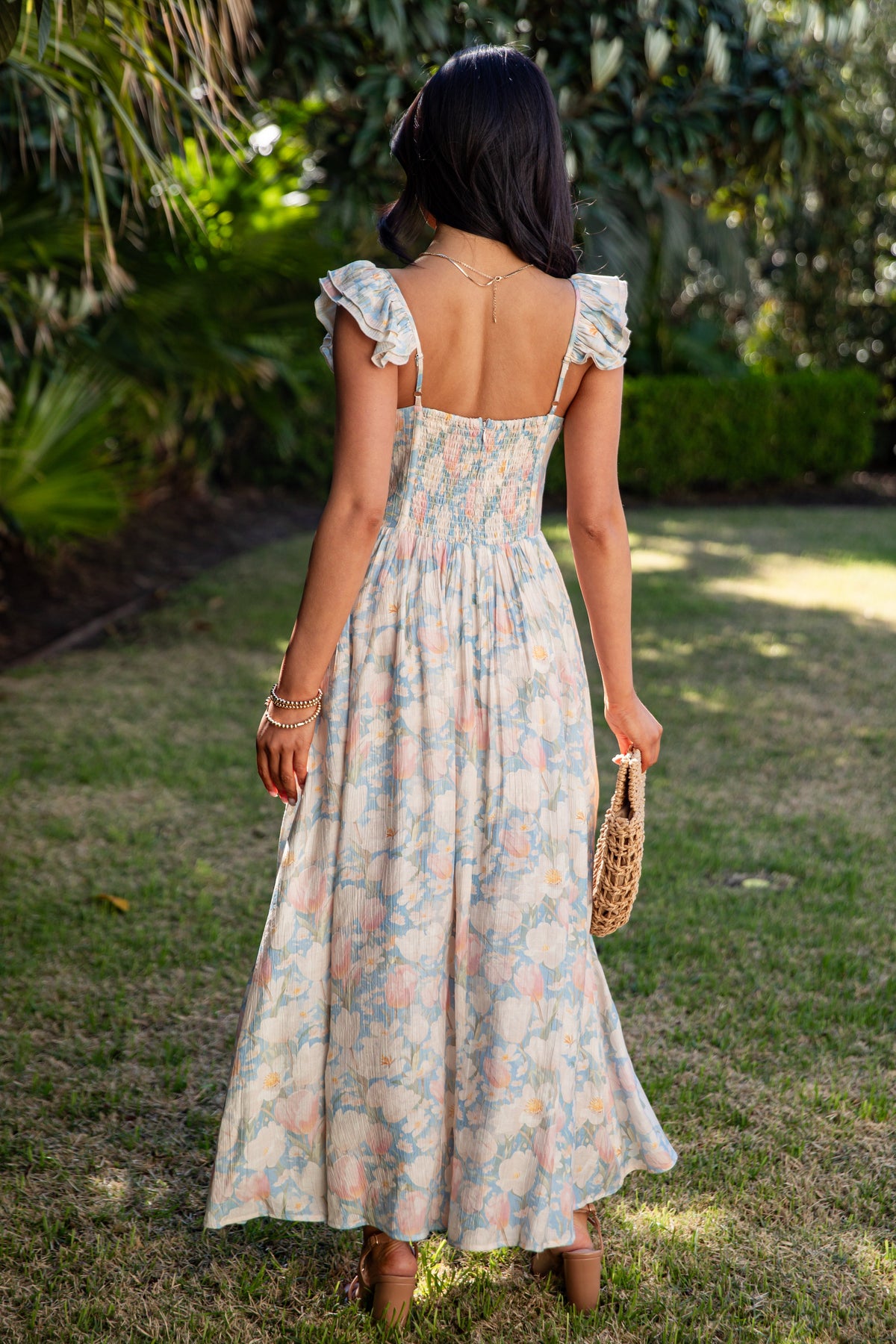 Always in Style Blue Floral Maxi Dress