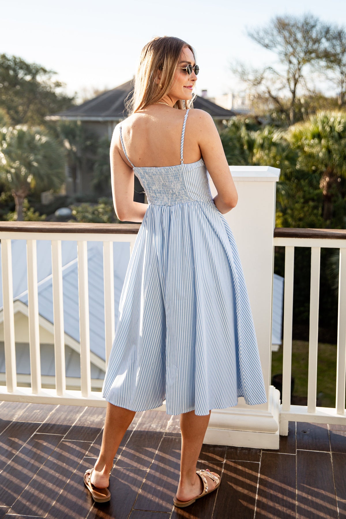 FINAL SALE - Sweetest Thing Stripe Midi Dress