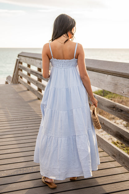 FINAL SALE - Sail Away Tiered Maxi Dress