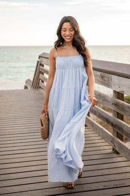 FINAL SALE - Sail Away Tiered Maxi Dress